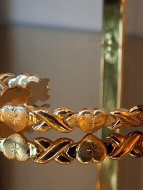 BEAUTIFUL REAL 14KT GOLD HEART BRACELET